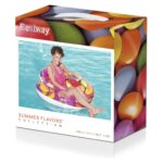 Bestway Candy Delight inflatable ring chair with backrest, 118 x 117 cm