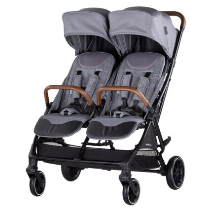 Chipolino Twinity twin stroller, Cloud (grey)