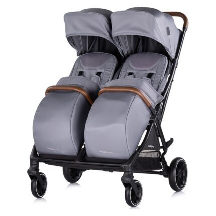 Chipolino Twinity twin stroller, Cloud (grey)
