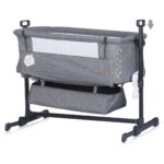 Chipolino Close to me co-sleeping bedside crib, Platinum