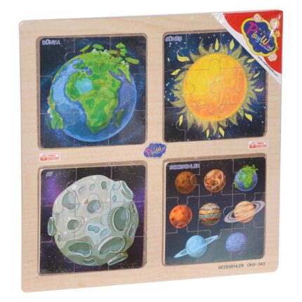 PlayWood Puzzle prej druri 4 në 1, 36 pjesë (3 modele)