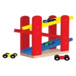 PlayWood Wooden ramp with 4 race cars