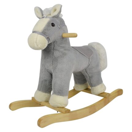 Chipolino rocking horse with sound effects, grey