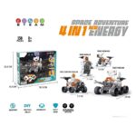 STEMX Set ndërtimi Space Adventure 4 në 1 me panel diellor, 138 pjesë