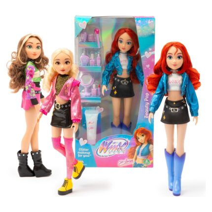 Winx Club Кукла Beauty Pop со козметички додатоци, 27 cm (асортиман)