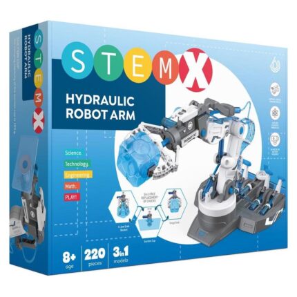 STEMX Krah robotik hidraulik 3 në 1, set ndërtimi me 220 pjesë