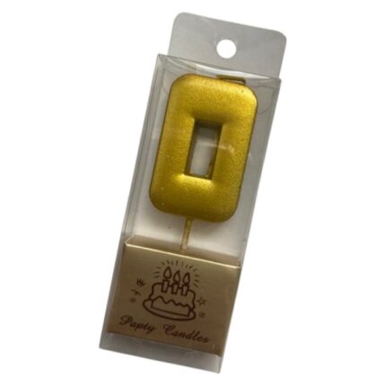 Birthday candle with number S2-06, silver or gold