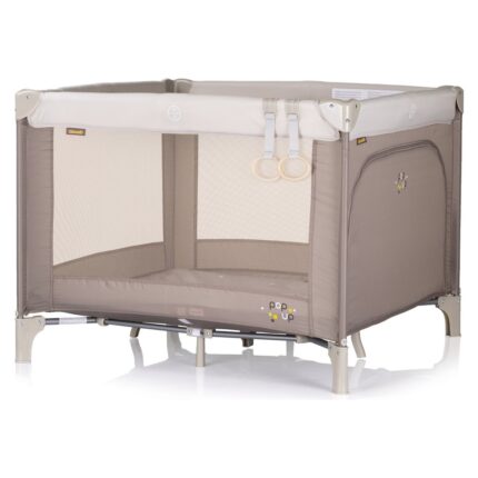 Kosh loje portativ Chipolino Pop Up 100×100 cm, Ariu bezhë