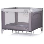 Chipolino Pop Up portable playpen 100×100 cm, Hippo grey