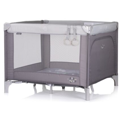 Kosh loje portativ Chipolino Pop Up 100×100 cm, Hipopotami gri