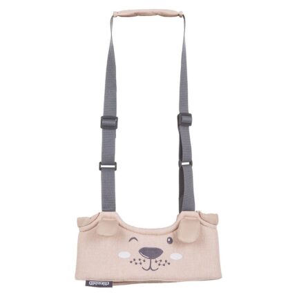 Chipolino 1st Steps Sand linen walking harness, beige with teddy bear