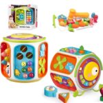 Kub edukativ për foshnje Bibi-inn Activity Cube 9 në 1 me ndarës formash