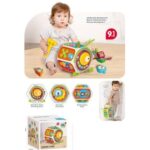 Kub edukativ për foshnje Bibi-inn Activity Cube 9 në 1 me ndarës formash