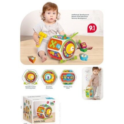 Bibi-inn Activity Cube 9-in-1 educational baby cube with sorter