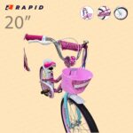 Rapid Candy children’s bicycle 20 inch, pink, with basket and bell