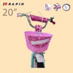 Rapid Candy children’s bicycle 20 inch, pink, with basket and bell