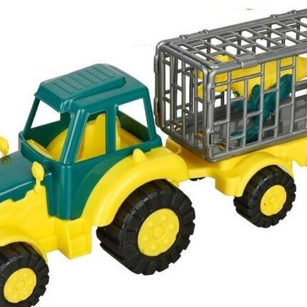 ÇLK Toys Dinosaur World tractor with cage trailer and dinosaur