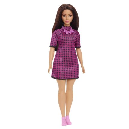 Barbie Fashionistas #188 doll with a checkered pink-black dress
