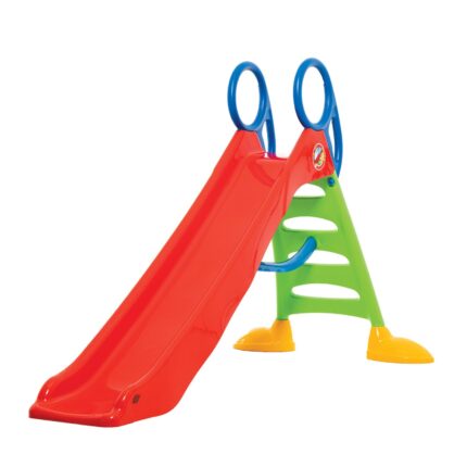 Dohány Large garden slide 2 m, red with green steps