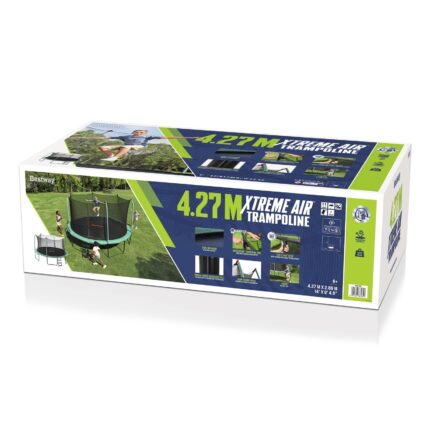 Bestway Trampolinë me rrjetë dhe shkallë Xtreme Air, 427 x 286 cm
