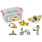 Set ndërtimi Dede Flower Puzzle me pjesë lulesh në kuti, 250 pjesë