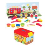Dede Play-Doh School Bus play dough set, bus-shaped case