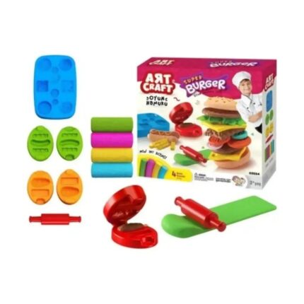 Set plastelinë Dede ART CRAFT Super Burger, 4 ngjyra, gjithsej 200 g