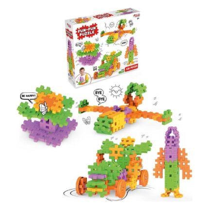 Dede Fun-Fun Puzzle construction set for 3D figures, 128 pieces