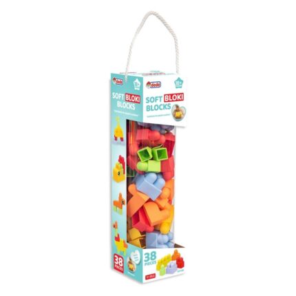 Dede Soft Bloki soft building blocks in a tube, 38 pieces