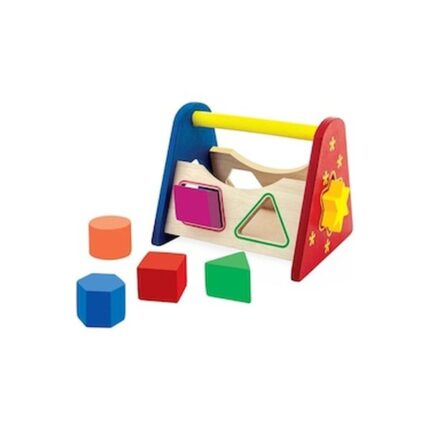 PlayWood Wooden shape-sorter activity centre