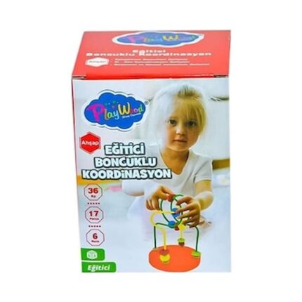 PlayWood Lojë me rruaza prej druri