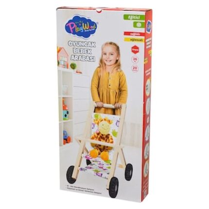 PlayWood Karrocë druri për kukulla