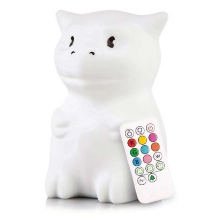 LumiPets Силиконска LED ноќна ламба Змеј со далечински управувач