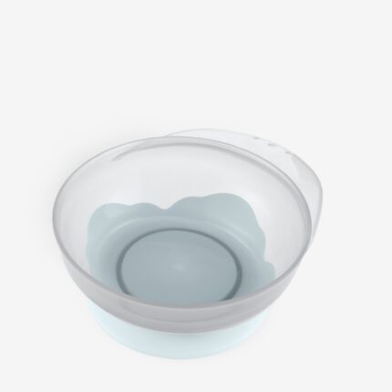 Kikka Boo Bowl with suction base, lid and spoon, 250 ml, blue