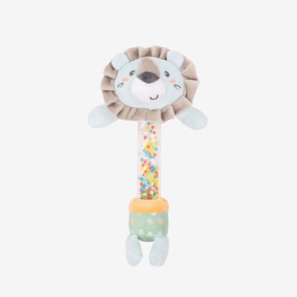 Kikka Boo Kërcitëse e butë Jungle King me tub me topa shumëngjyrësh, 26 cm