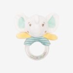 Kikka Boo Kërcitëse e butë elefant i vogël Elephant Time me topa shumëngjyrësh, 16 cm