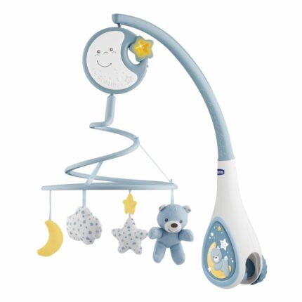 Chicco Next2Dreams crib mobile with music and night light, blue