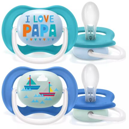 Philips Avent ultra air soother 6–18 months, 2 pieces, boats