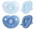 Philips Avent Soothie silicone soother 0–6 months, 2 pieces, blue