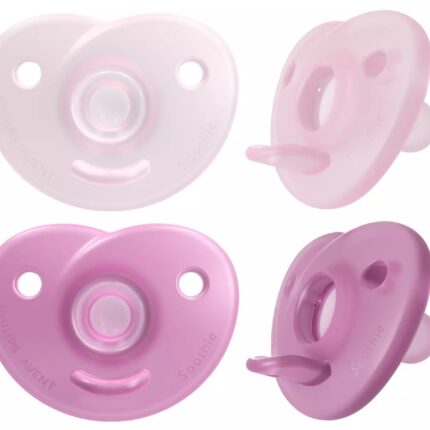 Philips Avent Soothie silicone soother 0–6 months, 2 pieces, pink