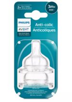 Philips Avent Thithkë silikoni për shishe Anti-colic, rrjedhja 3, 3+ muaj, 2 copë