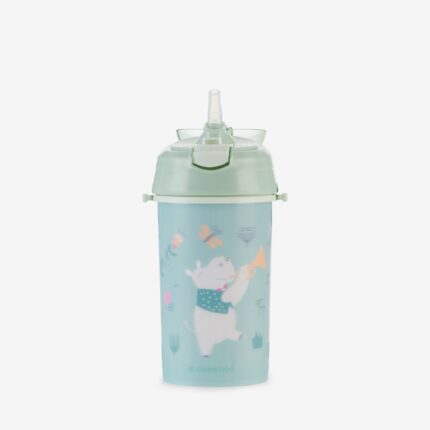 Kikka Boo Cup with silicone straw and strap Music Fest, 450 ml, mint