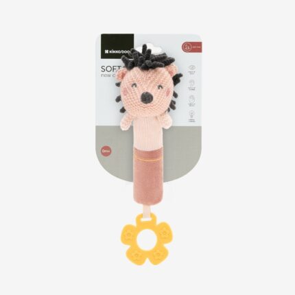 Kikka Boo Мека играчка со свирче и глодалка Hedge-hugs, 30,5 cm