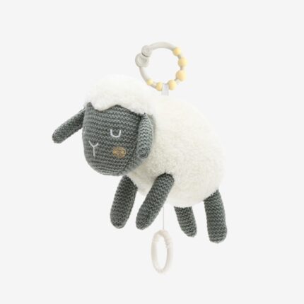 Kikka Boo Lodër muzikore e butë qengj Sleepy Sheep, 24 cm
