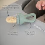 Kikka Boo Силиконска цуцла за овошје Platinum Silicone, Sage (минт)
