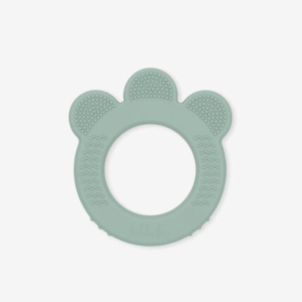 Kikka Boo Силиконска глодалка Platinum Silicone со 3 текстури, Sage (минт)
