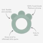 Kikka Boo Kafshuese dhëmbësh silikoni Platinum Silicone me 3 tekstura, Sage (mentol)