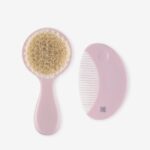 Kikka Boo Baby brush and comb set with natural bristles Hedge-hugs, pink