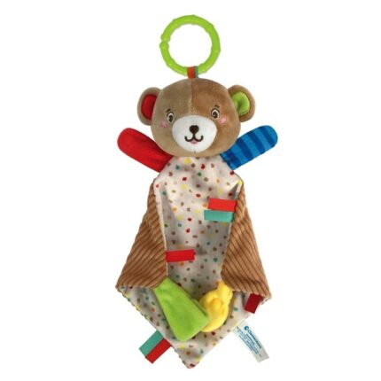 Clementoni Baby Мека играчка-ќебенце мече Lovely Bear со глодалка