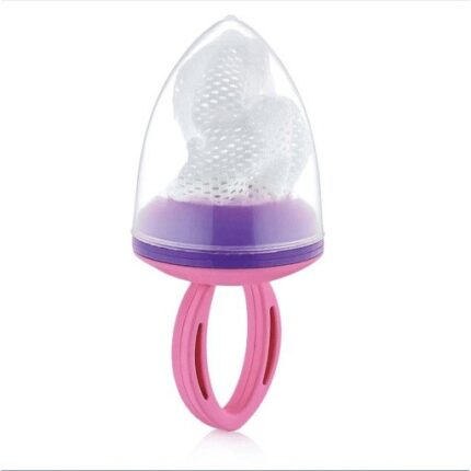 Babyjem Pacifier feeder with mesh for fruit and food for babies, pink